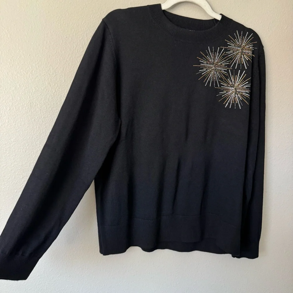 Tuckernuck Black Sunburst Embellished Riley Sweater - Picture 6 of 10